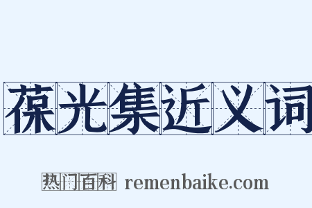 葆光集近义词是什么意思的图片